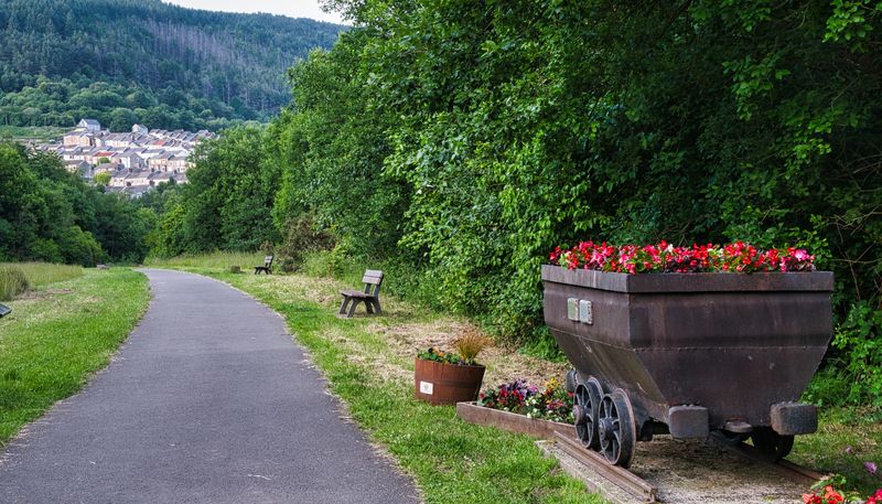 Old coal dram at Six Bells.