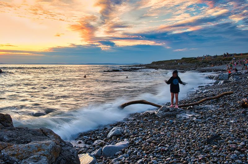 Sunset surf, Rest Bay, Porthcawl.