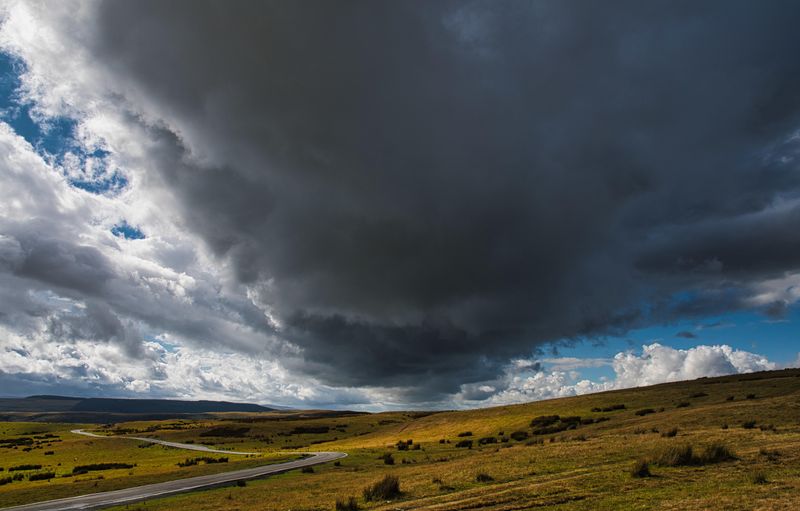 Storm clouds.