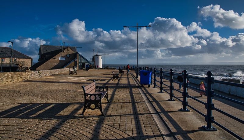 Shadows on the prom.