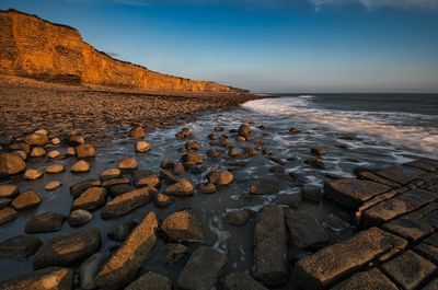 November golden hour, Llantwit Major beach.