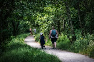 Walking in the park.