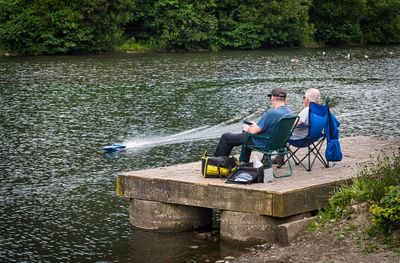 Model boat enthusiasts.