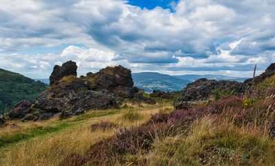 Garnddyrys Forge iron ore slag, Blorenge Mountain.