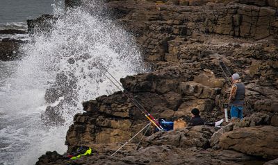 Precarious spot at Porthcawl.