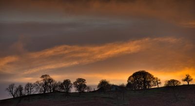 Winter sunset.