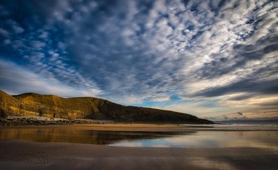 The sky reflected.