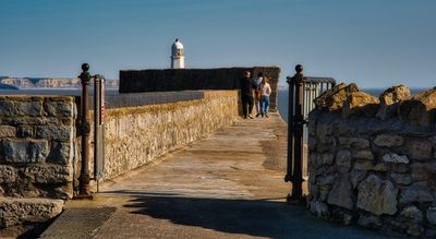 A walk along the breakwater.
