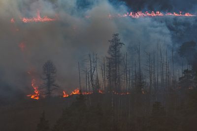 Fire above Darren-Las, Mountain Ash.