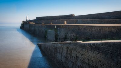 Inside Porthcawl breakwater.