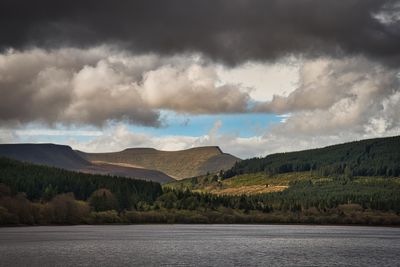 Pen-y-Fan and Cornddu from Pentwyn Reservoir Dam.