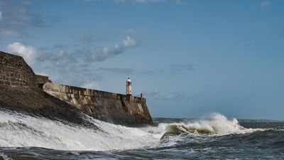 The coastline of South Wales