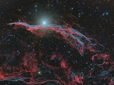 NGC6960 - Veil Nebula and Pickering's Triangle in Cygnus