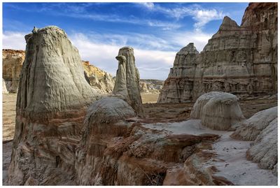 Late afternoon among white rocks