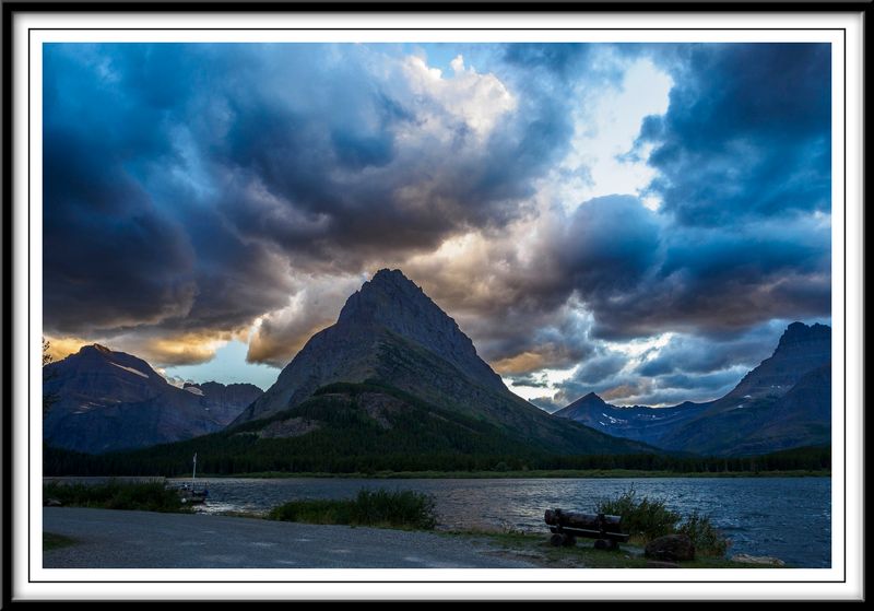 Evening storm over Grinnell Point and Swiftcurrent Lake