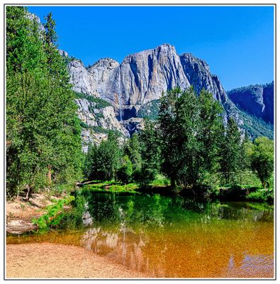 Yosemite Falls and Merced River