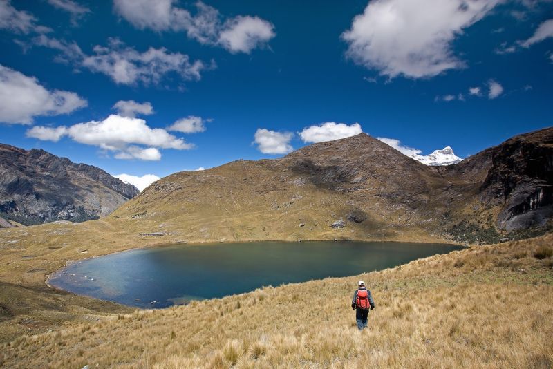 Lonely Walker on Santa Cruz Trek