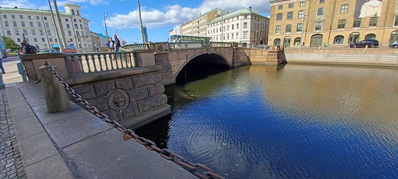 Gothenburg City Museum and Fighting Bridge- One of many low bridges across the moat and canals