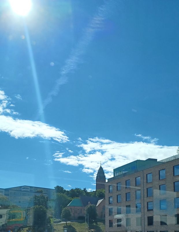 Masthugget Church 200 ft tower on a high hill has become one of the symbols of Gothenburg