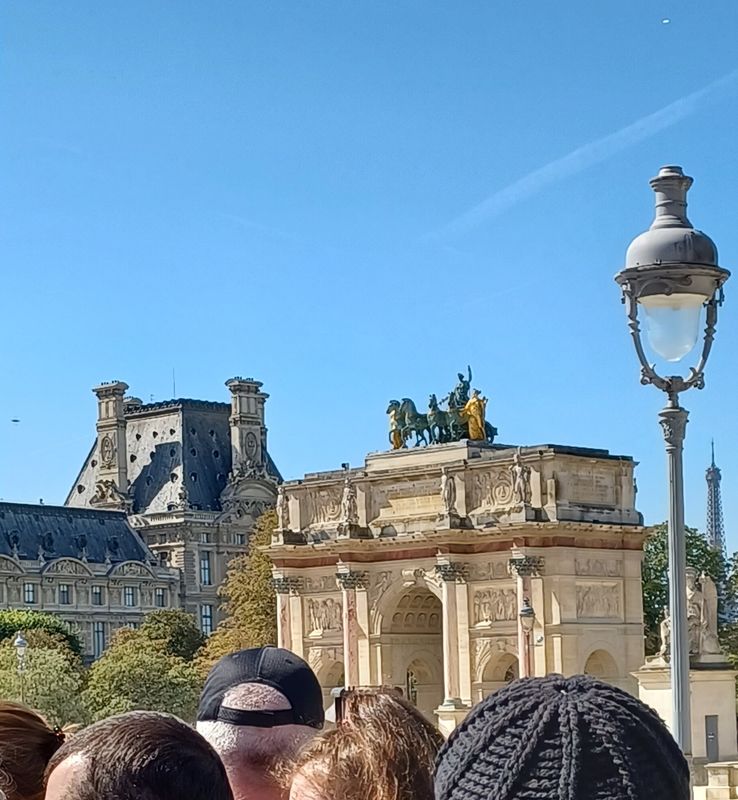 The Arc de Triomphe du Carrousel, a triumphal arch commemorating Napoleon's military victories