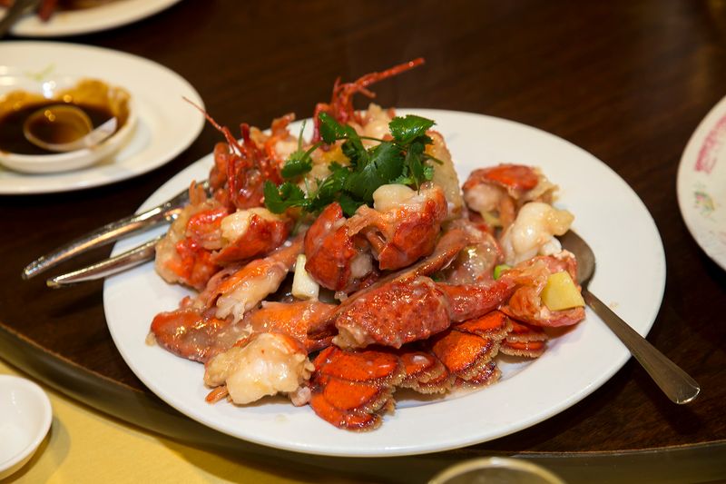 Twin Lobsters cooked in Supreme Broth