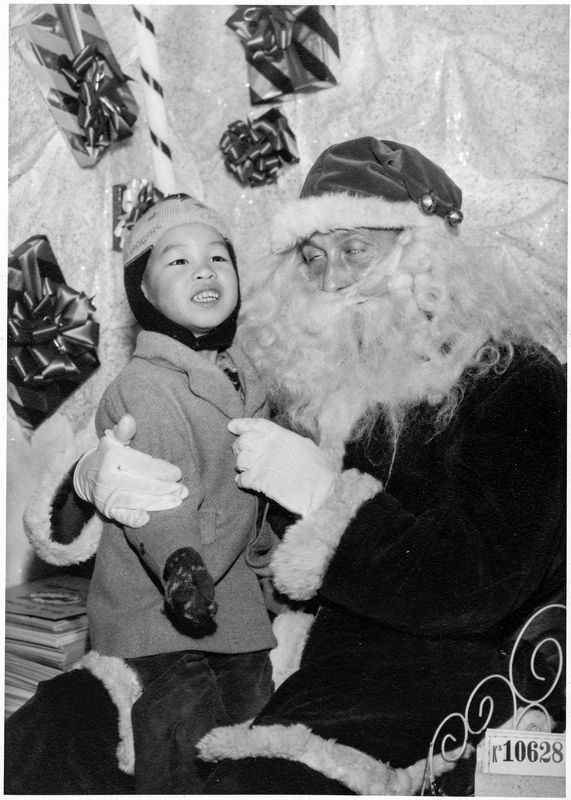 Santa and me at Kahn's Department Store Oakland, California  1949