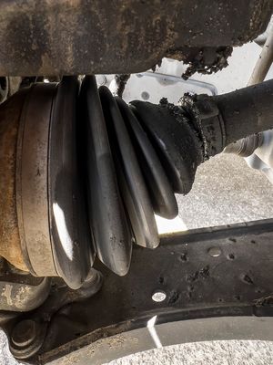 Torn CV Joint Boot / Front axle replacement