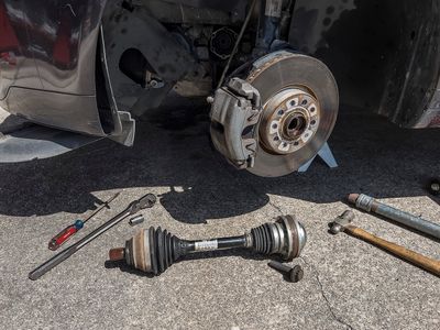 Torn CV Joint Boot / Front axle replacement