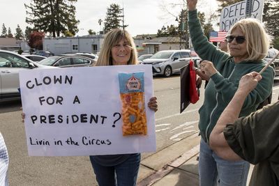 4/11/2025 Protest on the corner of Castro Valley Blvd and Redwood Road