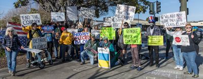 3/21/2025 Protest on the corner of Castro Valley Blvd and Redwood Road