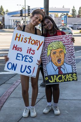 8/8/2025 Protest of Trumps Authoritarian Regime on the corner of Castro Valley Blvd and Redwood Road