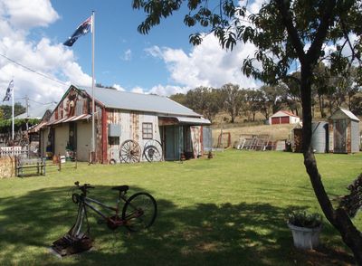 Shed with Australian flag