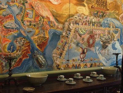 Part of a mural by Donald Friend