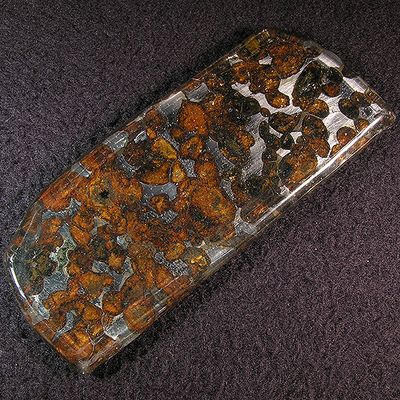 3.70 x 1.37/36.4g: Sericho Pallasite Meteorite (Olivine Crystal Inclusions) - Kenya, 2016