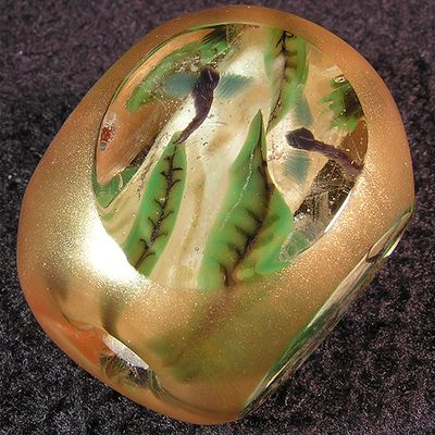 #110: Golden Heavenly Flitter Size: 1.08 x 0.99 Price: $190 