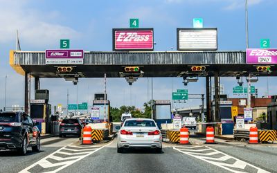 One of the MANY toll plazas throughout the northeast and along the coast; this one in Maryland