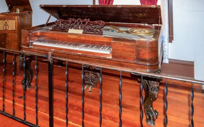 Early 1880’s piano on display at the Tombstone Courthouse in Tombstone AZ