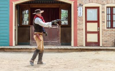 Frank McLaury turns to fire at the Gunfight at the OK Corral…