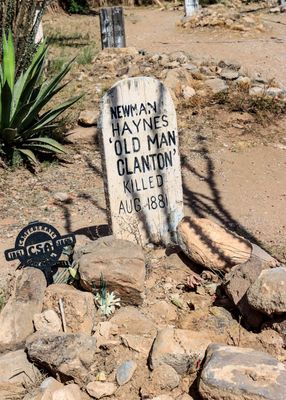 ‘Old Man Clanton’, ambushed and killed during a cattle drive, at Boothill Grave Yard
