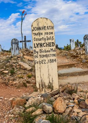 John Heath’s plot after being lynched by a mob at Boothill Grave Yard