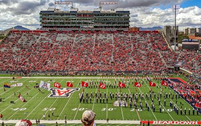 The Arizona Wildcats take the field against the Utah Utes 