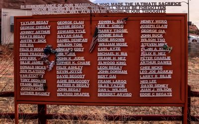 Memorial to Navajo war dead and missing in the Navajo Nation at Window Rock