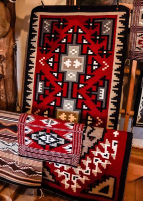 Ganado Red Rug in the trading post in Hubbell Trading Post NHS