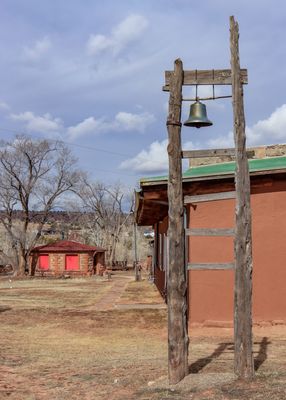 Bell outside the Hubbell residence in Hubbell Trading Post NHS
