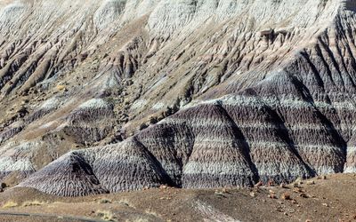 Multi-hued formation along the Blue Mesa Trail in Petrified Forest NP