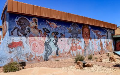 A third mural depicting the blended culture of the US and Mexico in Chamizal National Memorial