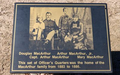 Family photo of the MacArthur family including future Five-Star General Douglas MacArthur (left) in Fort Selden Historic Site