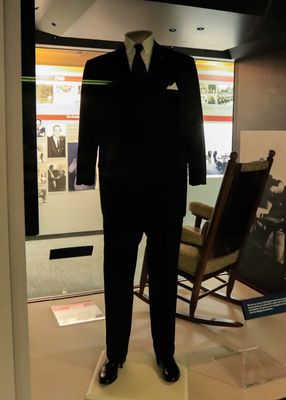 A suit worn by LBJ at the White House in Lyndon B. Johnson HP