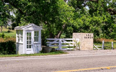 Old LBJ access gate in the Ranch District in Lyndon B. Johnson HP