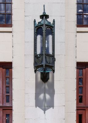 Light fixture at the entrance to Little Rock Central High School in Little Rock Central HS NHS